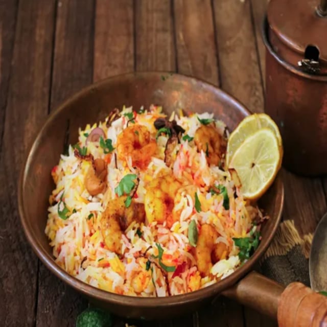 Shrimp Biryani.